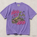 Girls Will Be Girls Graffiti Comfort Colors T-Shirt - Violet / S - T-Shirt