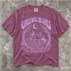 Girls Will Be Girls Purple Comfort Colors Shirt - Berry / S - T-Shirt