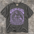 Girls Will Be Girls Purple Comfort Colors Shirt - Pepper / S - T-Shirt