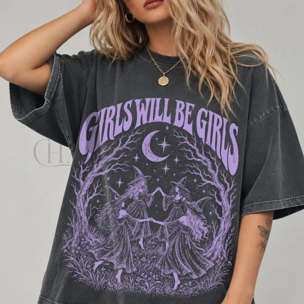 Girls Will Be Girls Purple Comfort Colors Shirt - T-Shirt