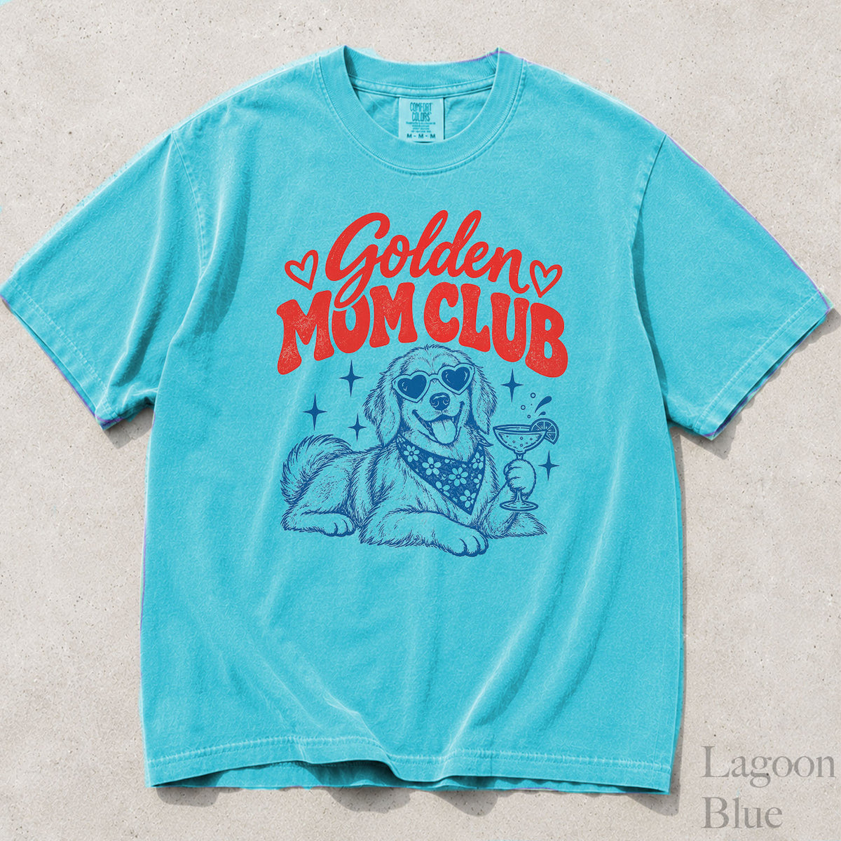 Golden Retriever Mom Club Comfort Colors T-Shirt