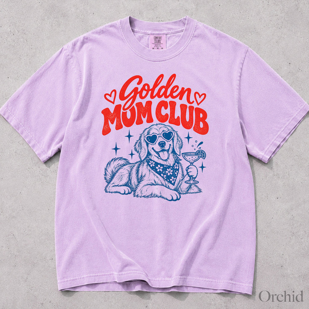 Golden Retriever Mom Club Comfort Colors T-Shirt