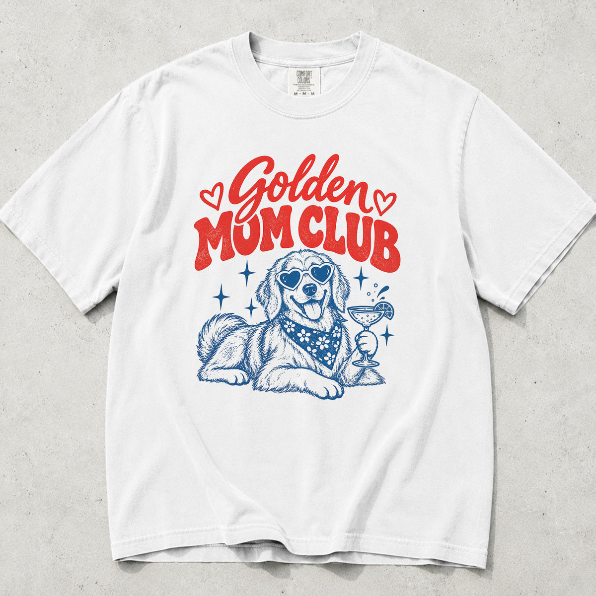 Golden Retriever Mom Club Comfort Colors T-Shirt