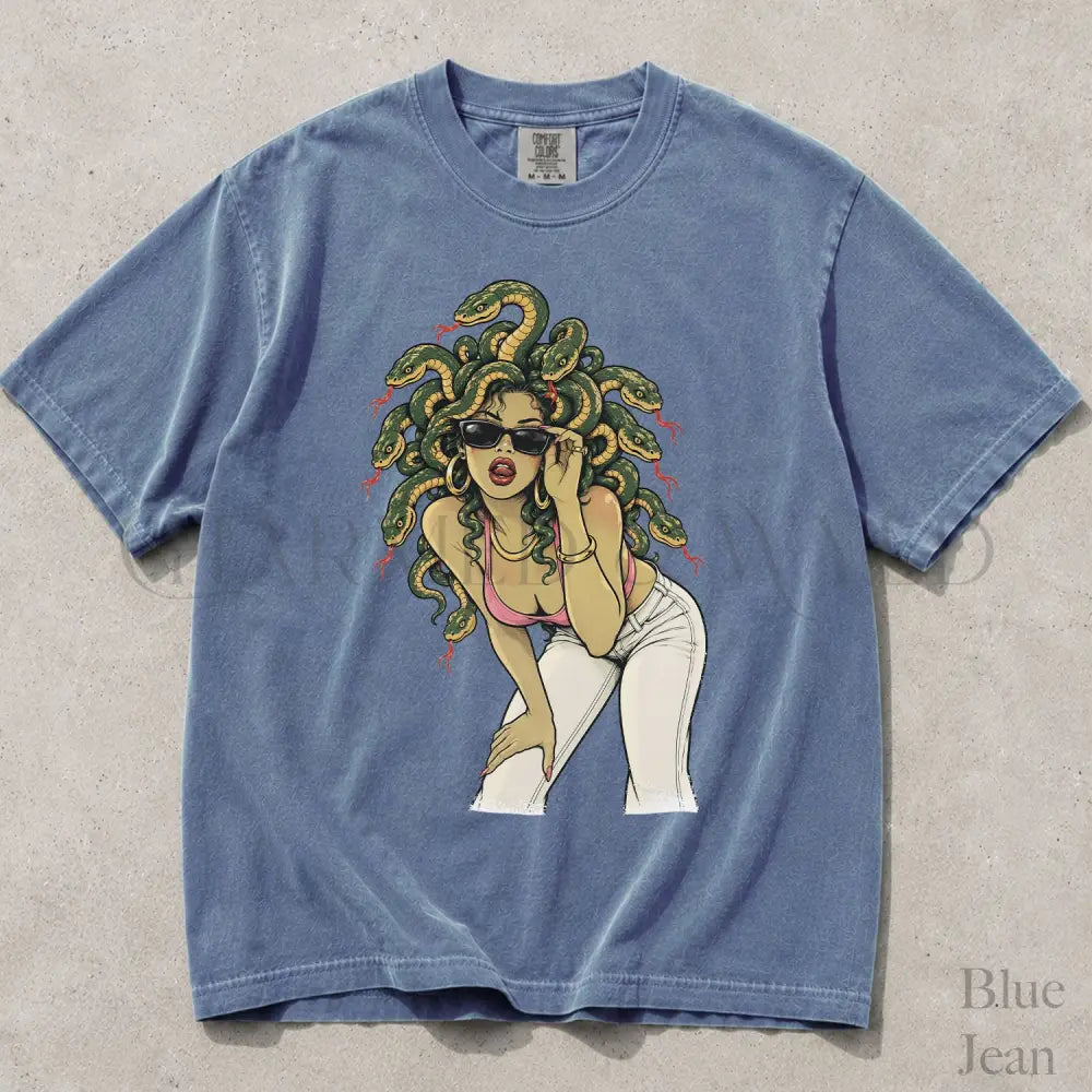 Grand Medusa Comfort Colors T-Shirt - Blue Jean / S - T-Shirt