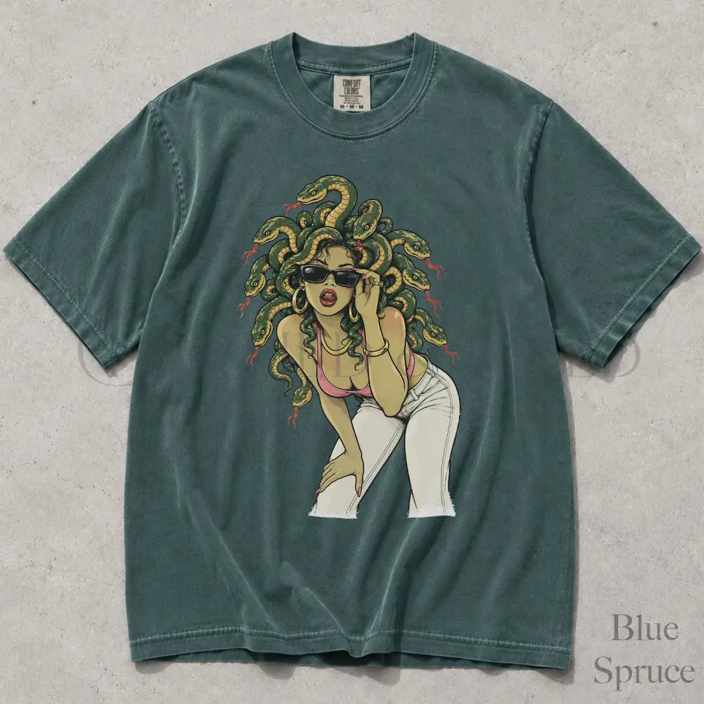 Grand Medusa Comfort Colors T-Shirt - Blue Spruce / S - T-Shirt