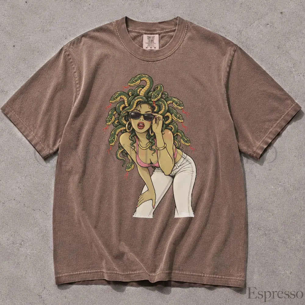 Grand Medusa Comfort Colors T-Shirt - Espresso / S - T-Shirt