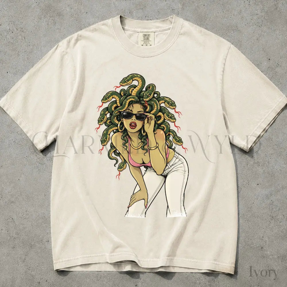 Grand Medusa Comfort Colors T-Shirt - Ivory / S - T-Shirt
