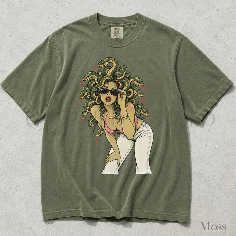 Grand Medusa Comfort Colors T-Shirt - Moss / S - T-Shirt