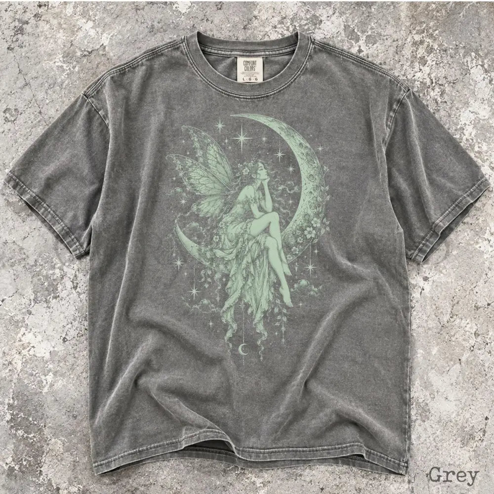 Green Fairy Comfort Colors T-Shirt - Grey / S - T-Shirt