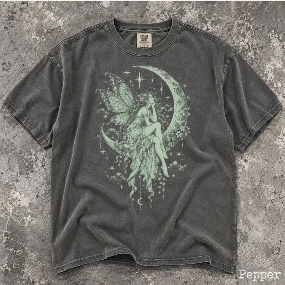 Green Fairy Comfort Colors T-Shirt - Pepper / S - T-Shirt