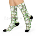 Green Kawaii Frogs Adults Unisex Socks