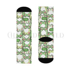 Green Kawaii Frogs Adults Unisex Socks