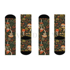 Green Mushroom Wildflower Adults Unisex Socks