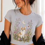 Corgi’s Secret Garden Cropped T-Shirt