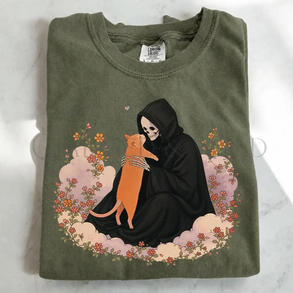 Grim Reaper’s Cat T-Shirt - T-Shirt