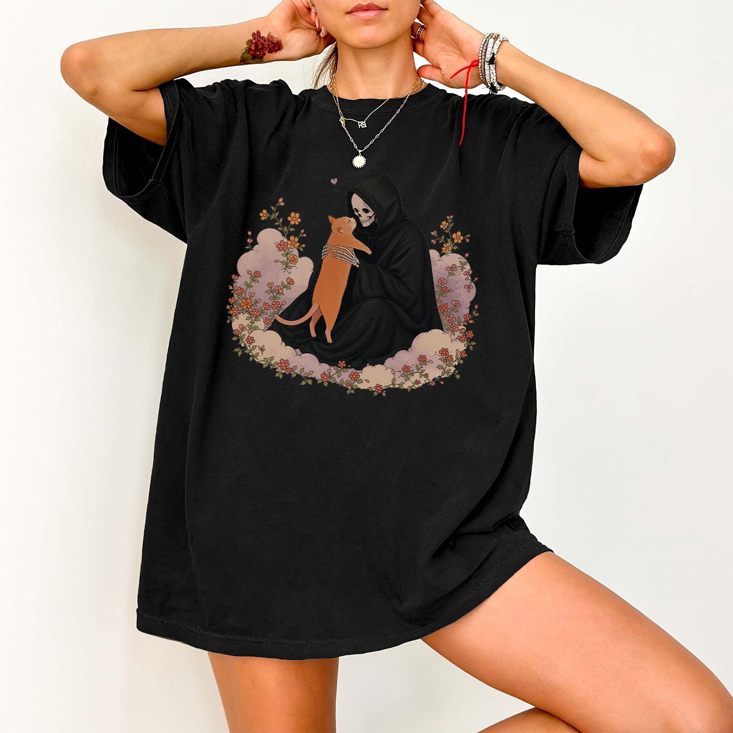 Grim Reaper's Cat T-Shirt