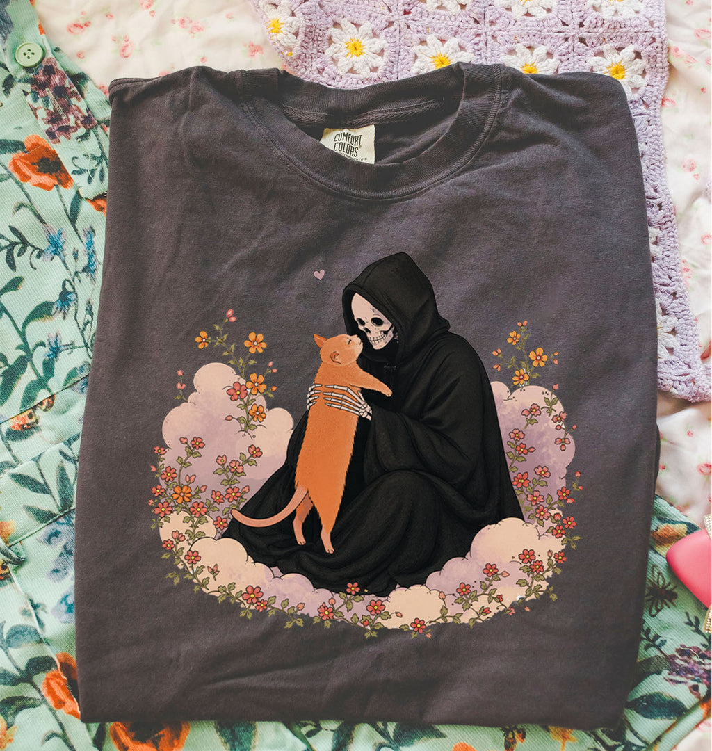Grim Reaper's Cat T-Shirt