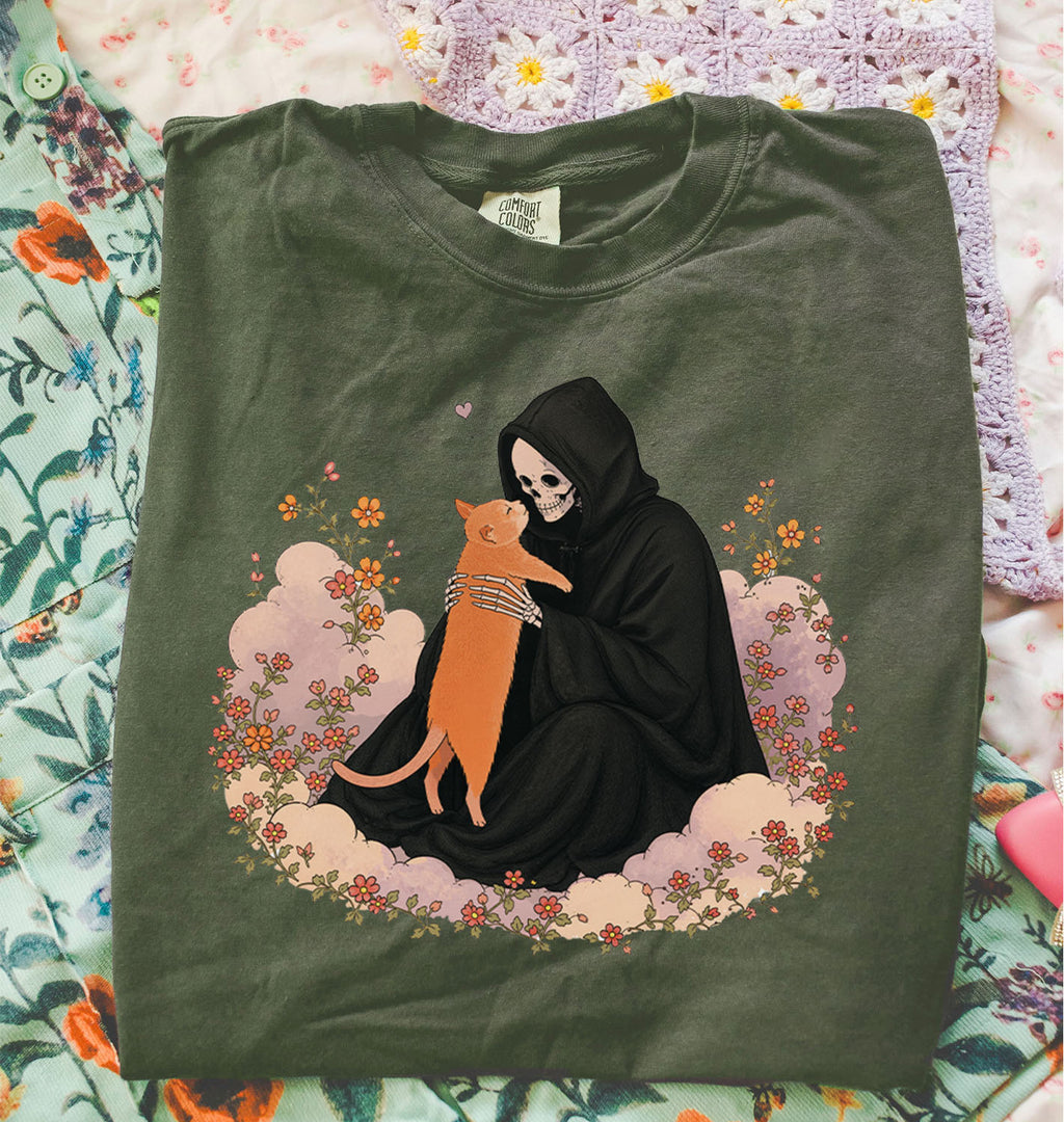 Grim Reaper's Cat T-Shirt