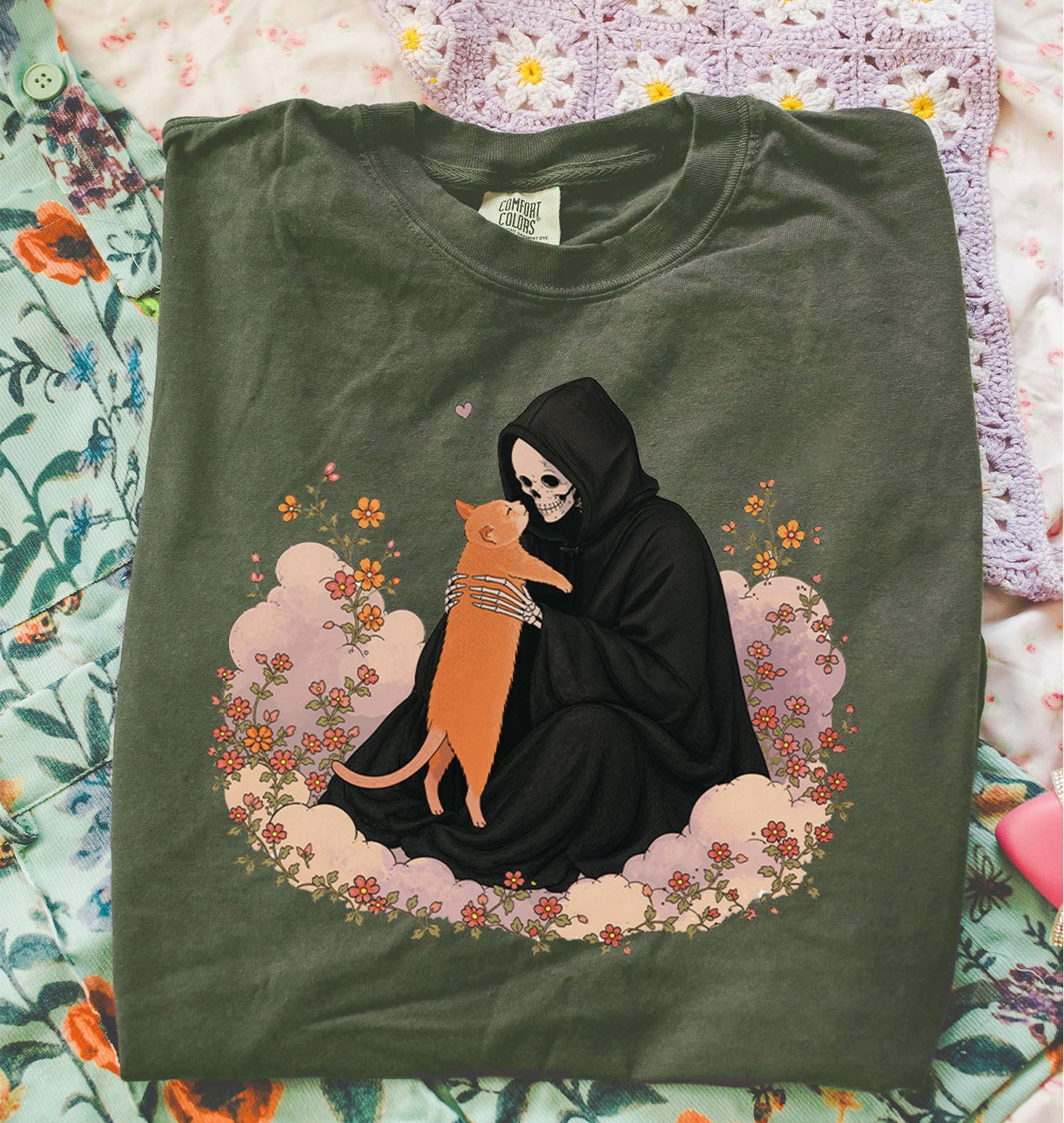 Grim Reaper's Cat T-Shirt