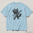 Guitar Rockstar Cat Comfort Colors T-Shirt - Chambray / S - T-Shirt