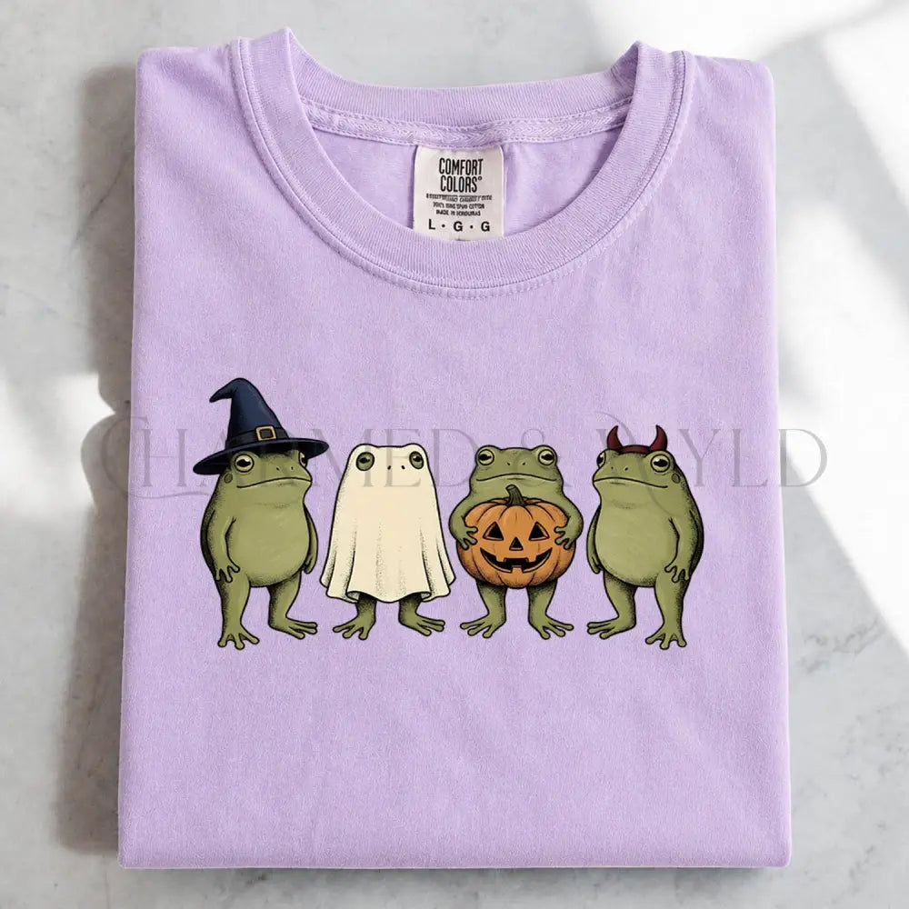Halloween Frogs T-Shirt - Orchid / S - T-Shirt