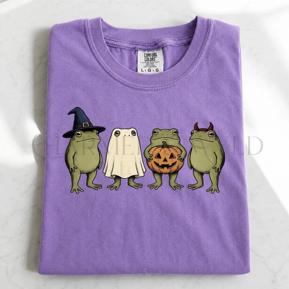 Halloween Frogs T-Shirt - Violet / S - T-Shirt