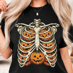 Halloween Skeleton T-Shirt - Black / S - T-Shirt