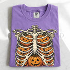 Halloween Skeleton T-Shirt - Violet / S - T-Shirt