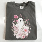Haunted Pink Flower Garden T-Shirt - Pepper / S - T-Shirt
