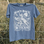 Hear Ye The Fun Aunt Has Arrived Comfort Colors T-Shirt - Blue Jean / S - T-Shirt
