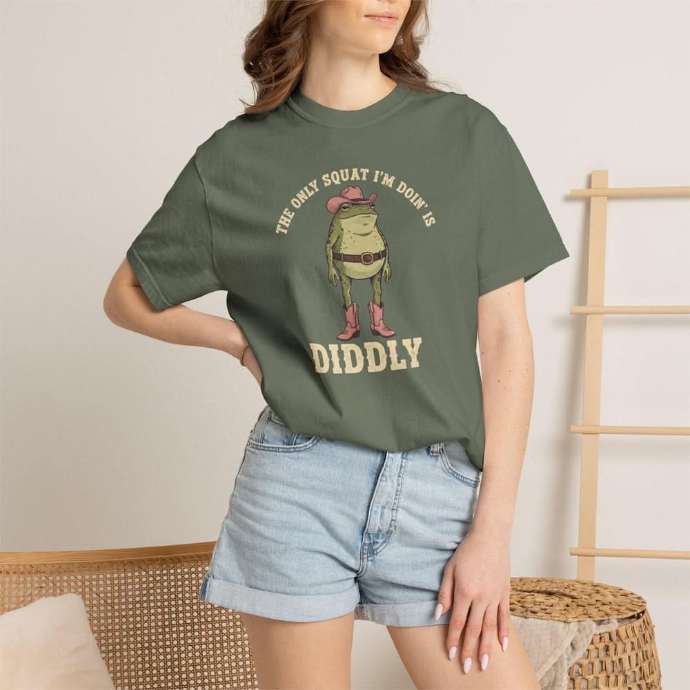 Doing Diddly Squat Frog T-shirt - Charmed and Wyld