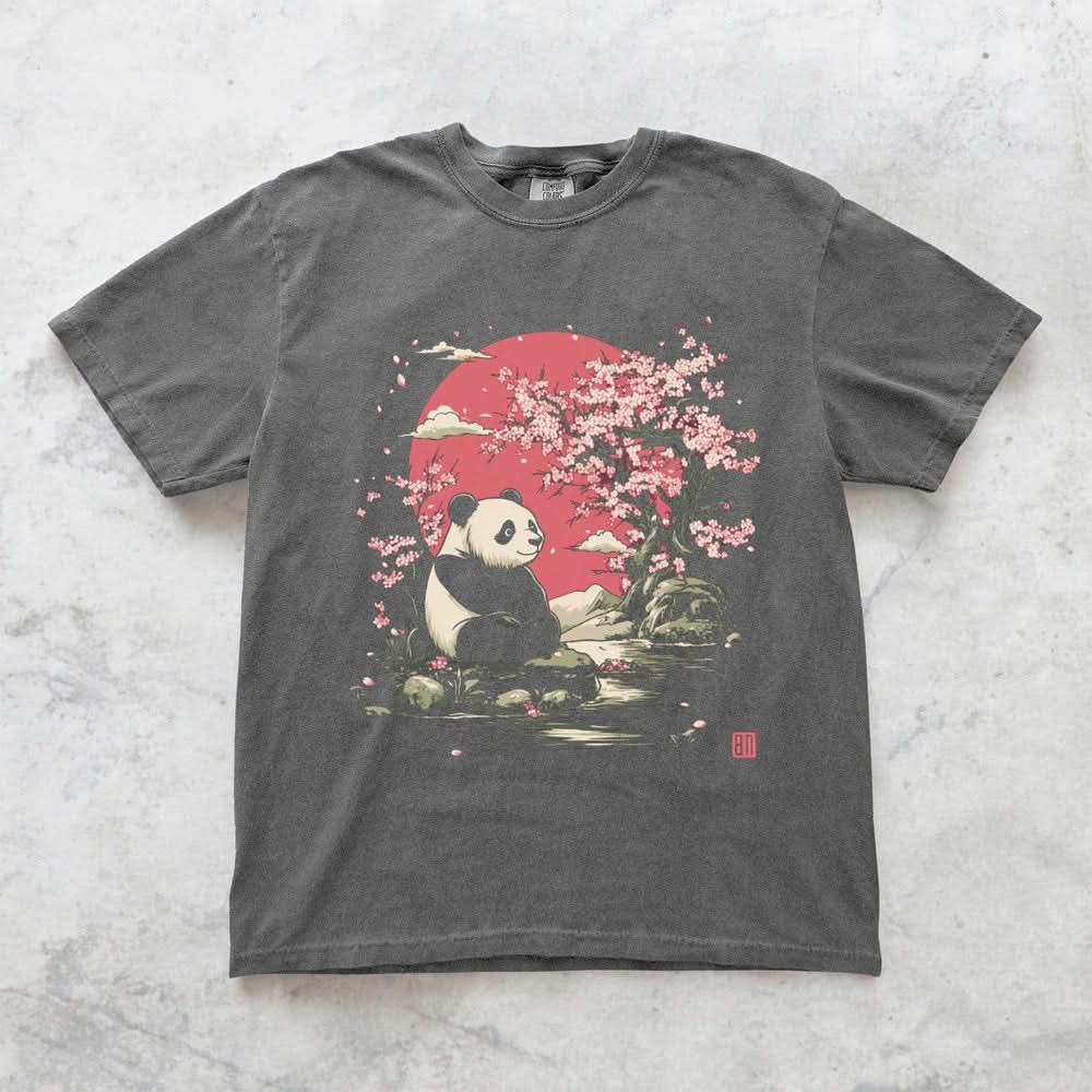 Panda Cherry Blossom T-shirt
