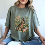 Botanical Wolf Wildflower T-shirt - Charmed and Wyld