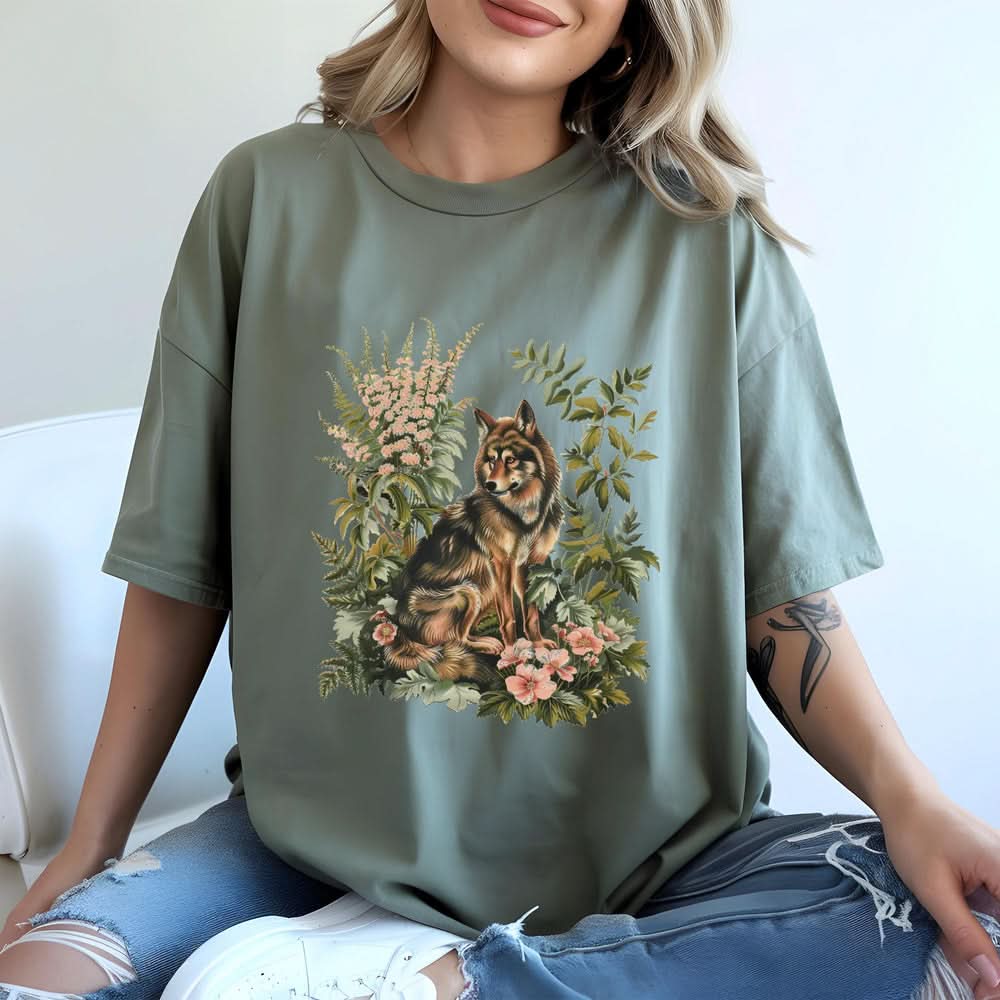 Botanical Wolf Wildflower T-shirt