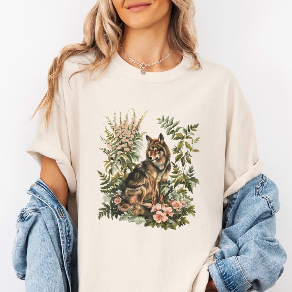 Botanical Wolf Wildflower T-shirt