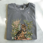 Botanical Wolf Wildflower T-shirt - Charmed and Wyld