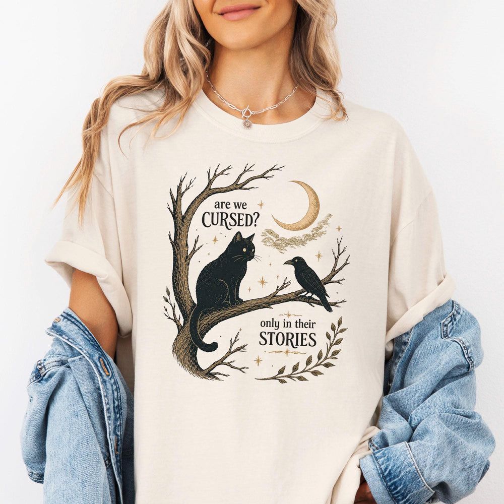 Are We Cursed Black Cat Raven T-Shirt