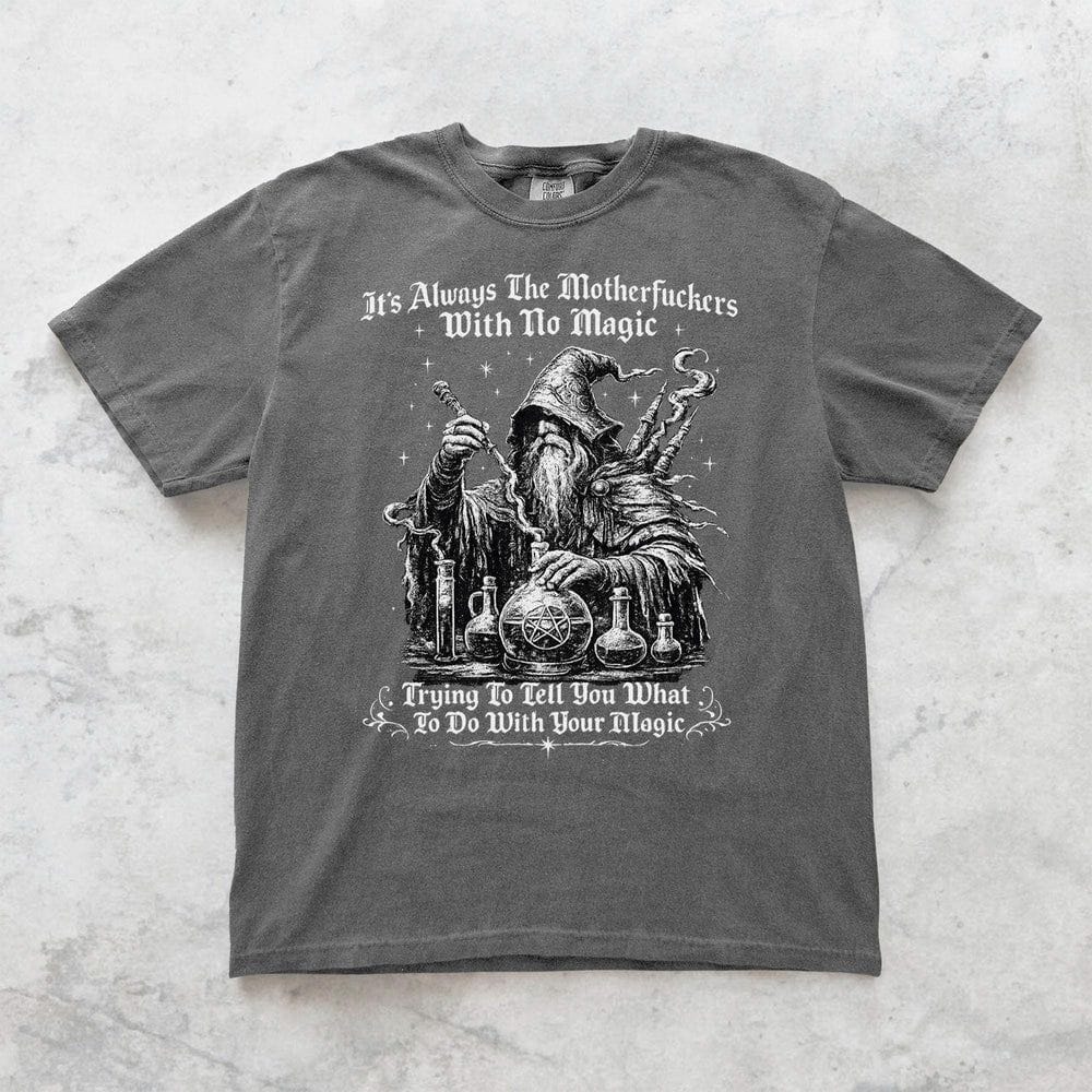Cussing Wizard T-Shirt - Charmed and Wyld