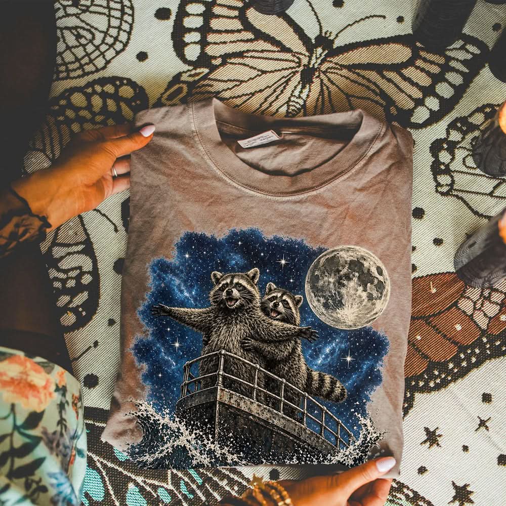 Feral at Sea Raccoon Tshirt - Charmed and Wyld