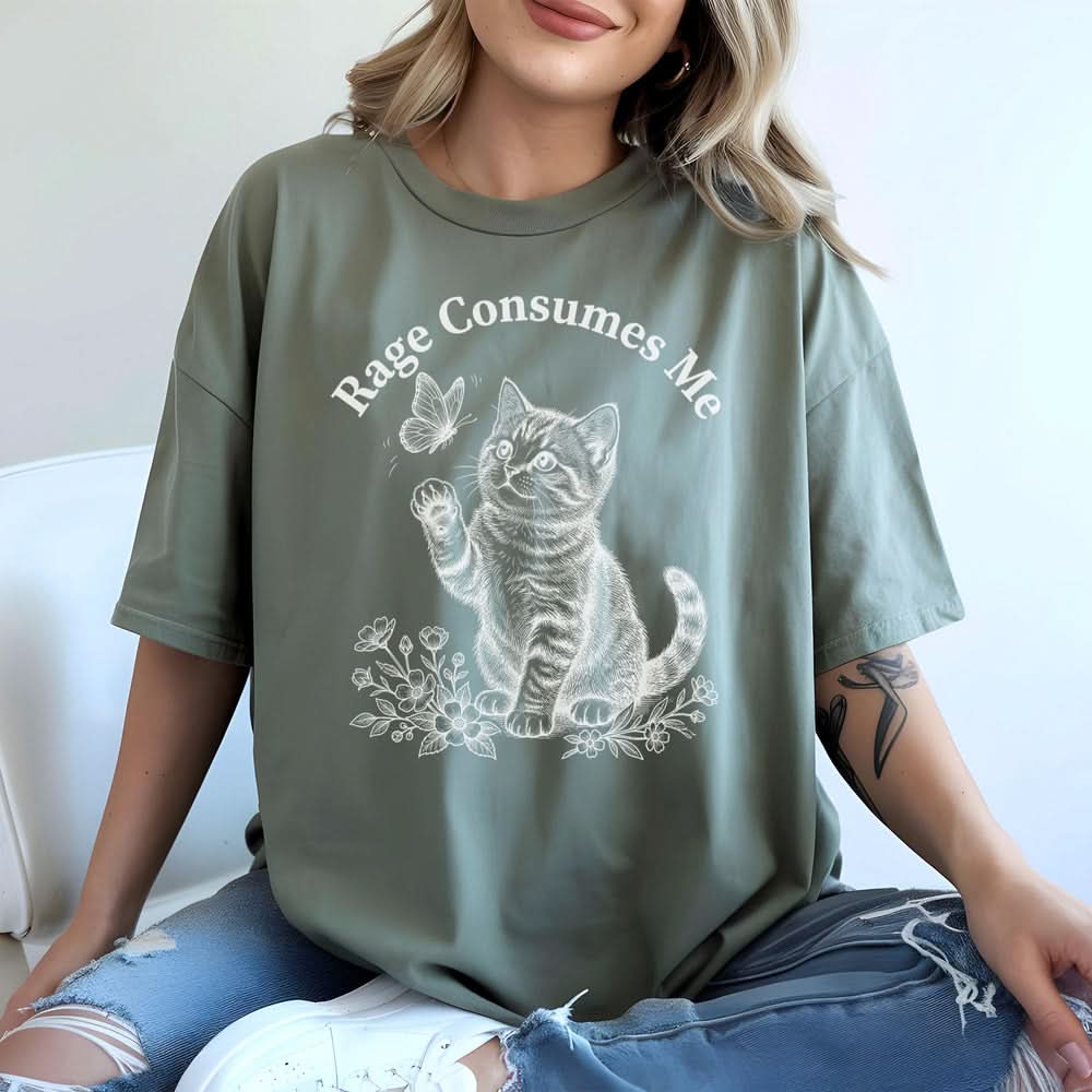 Rage Consumes Me Kitten T-shirt