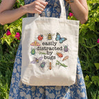Easily Distracted By Bugs Cotton Tote Bag - Charmed and Wyld