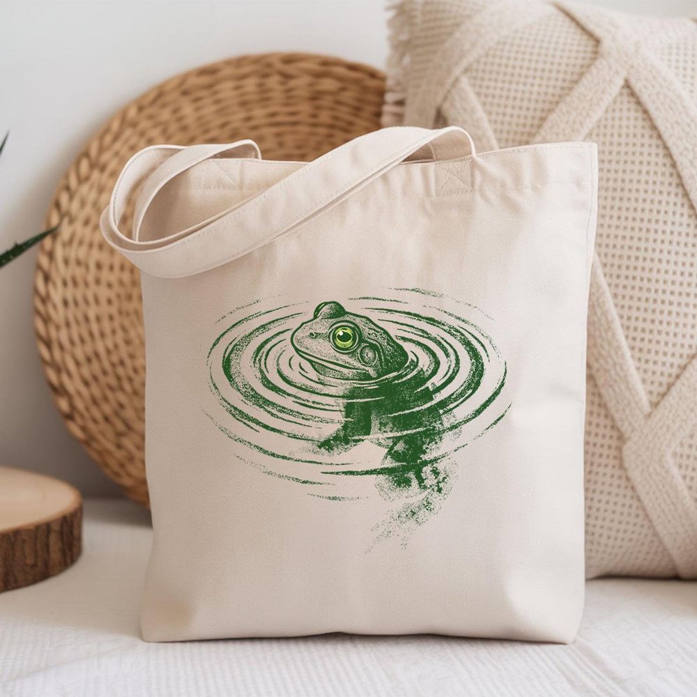 Frog Pond Cotton Tote Bag