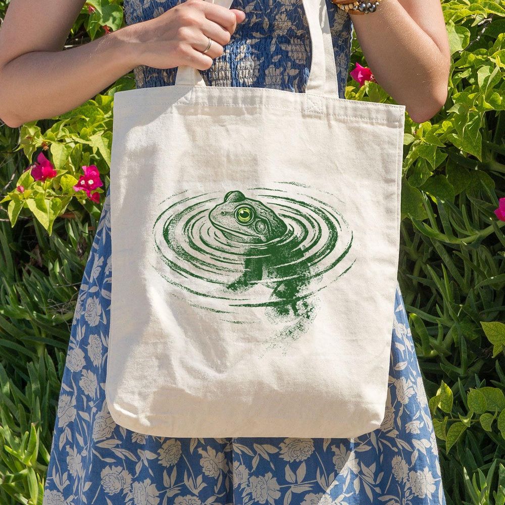 Frog Pond Cotton Tote Bag