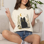 Black Cat Thinking T-Shirt - Charmed and Wyld