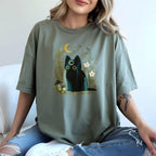 Black Cat Thinking T-Shirt - Charmed and Wyld