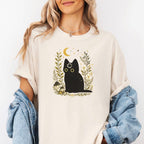 Black Cat Thinking T-Shirt - Charmed and Wyld