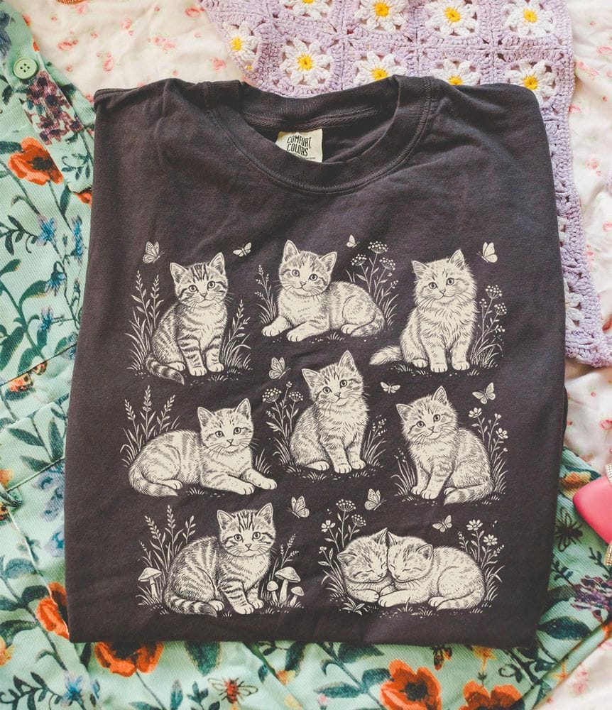 Cat Collage T-Shirt - Charmed and Wyld