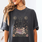 Celestial Cat on Books Tshirt