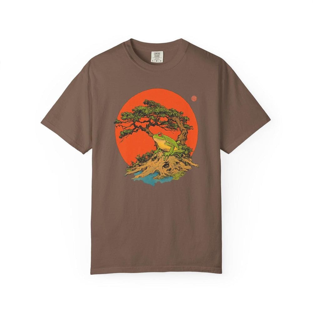 Bonsai Tree Sun and Frog T-Shirt - Charmed and Wyld