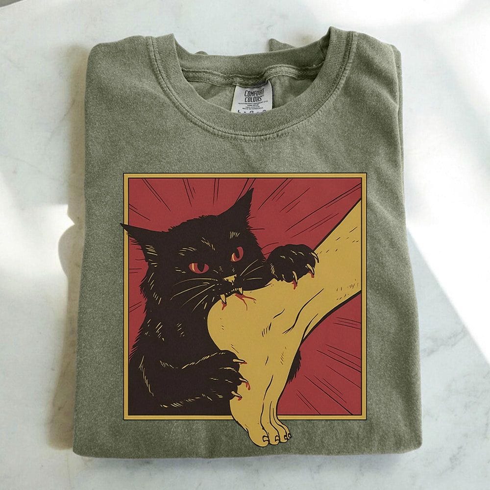 Black Cat Vampire T-shirt - Charmed and Wyld